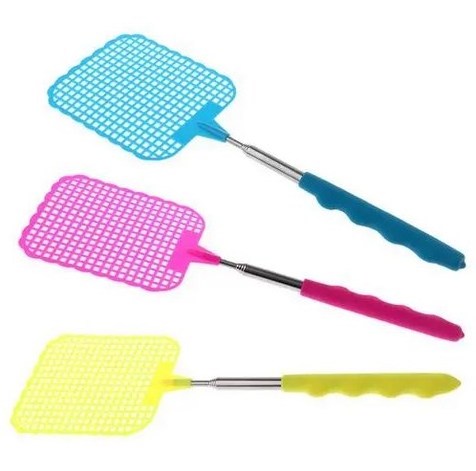 Retractable handle Fly Swatter Plastic durable Manual Extendable Fly swatter