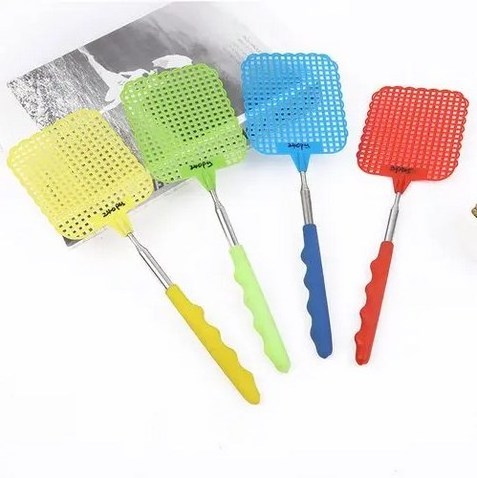 Retractable handle Fly Swatter Plastic durable Manual Extendable Fly swatter