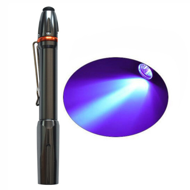 Aluminum Alloy Pen Shape Pocket LED Flashlight with Clip