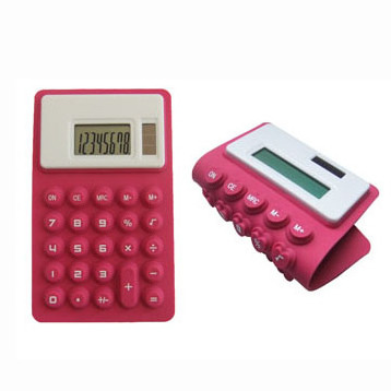 Custom Logo Mini 8 Digits Silicone Scientific Calculator with Keychain