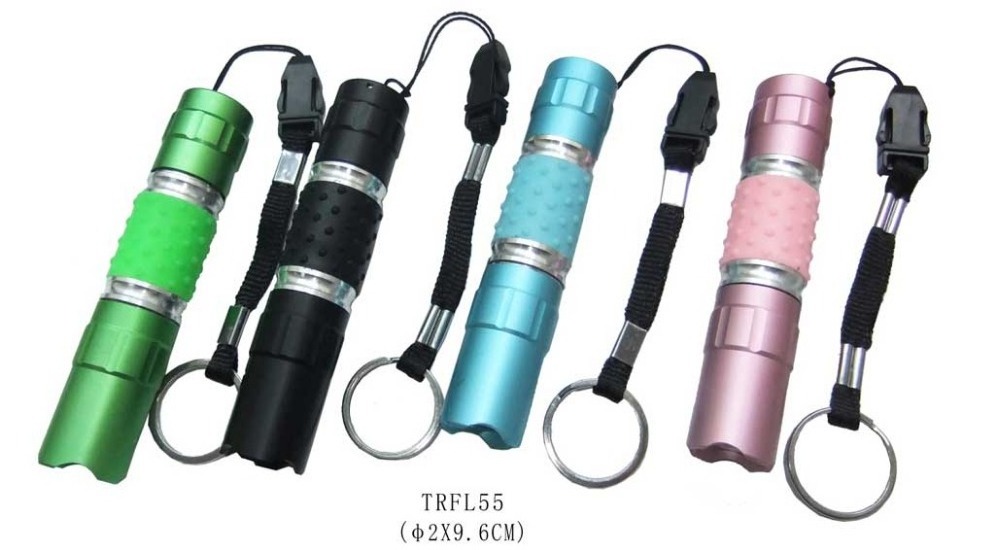 Custom logo Battery powered small led torch flashlight portable rope handle flashlight