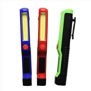 Outdoor Pocket Pen Shaped Magnetic Flashlight with COB Working Light