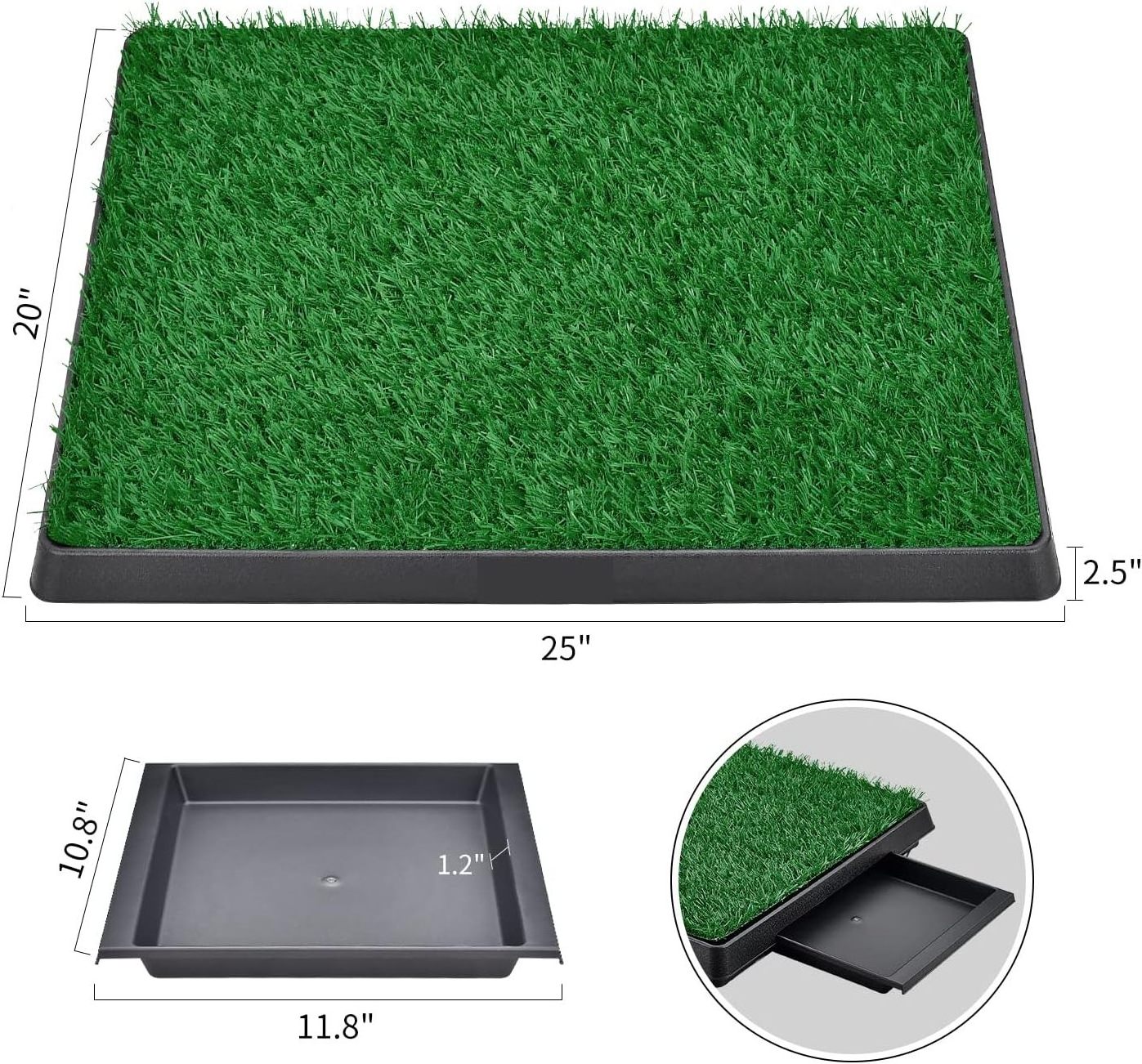 Artificial Grass Potty Trainer Indoor Restroom for Dogs