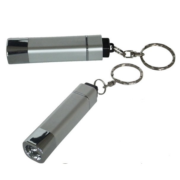 Custom Logo Mini Telescopic LED Torch Aluminum Flashlight Keychain