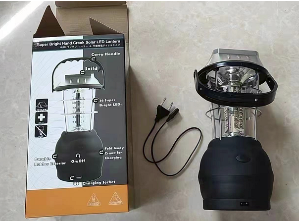 Rechargeable LED Emergency Light Solar Hand Crank Camping Lantern