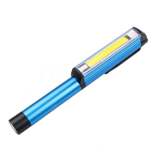 Outdoor Pocket Pen Shaped Magnetic Flashlight with COB Working Light