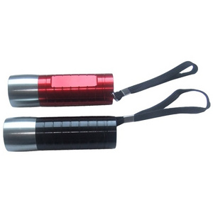 Custom logo Battery powered small led torch flashlight portable rope handle flashlight