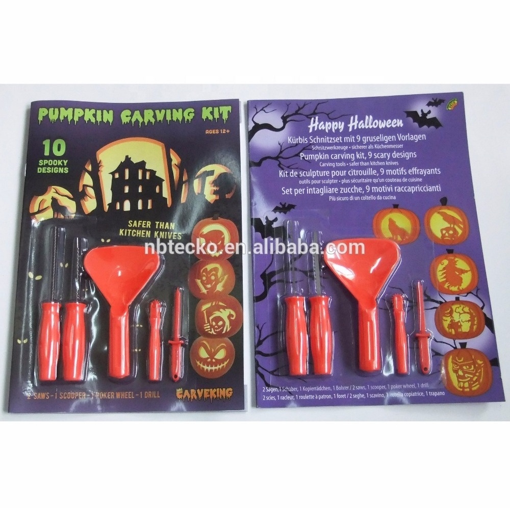 Halloween Pumpkin Carving Tools Knife Cutting Hand Tool Kit With Blister Package