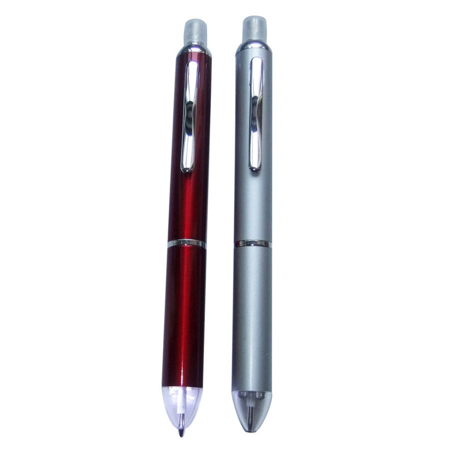 Cheap Lighted Tip Flashlight LED Pen Aluminum Ball Pen with Light