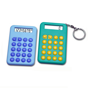 Custom Logo Mini 8 Digits Silicone Scientific Calculator with Keychain