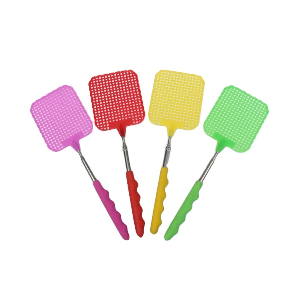 Retractable handle Fly Swatter Plastic durable Manual Extendable Fly swatter