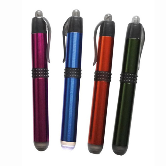 Aluminum Alloy Pen Shape Pocket LED Flashlight with Clip