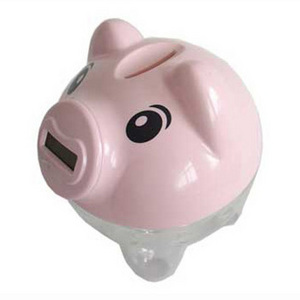 Plastic Coin Saving Box Digital Counting Piggy Bank For Kids