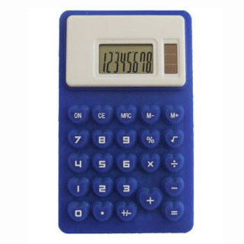 Custom Logo Mini 8 Digits Silicone Scientific Calculator with Keychain