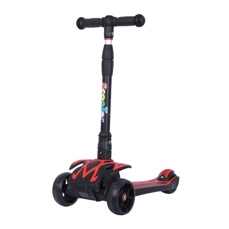 3 Wheels Kids 110mm Big Wheels/rubber Wheels Foldable Foot Kick Scooter 100% Aluminum Adult Scooters