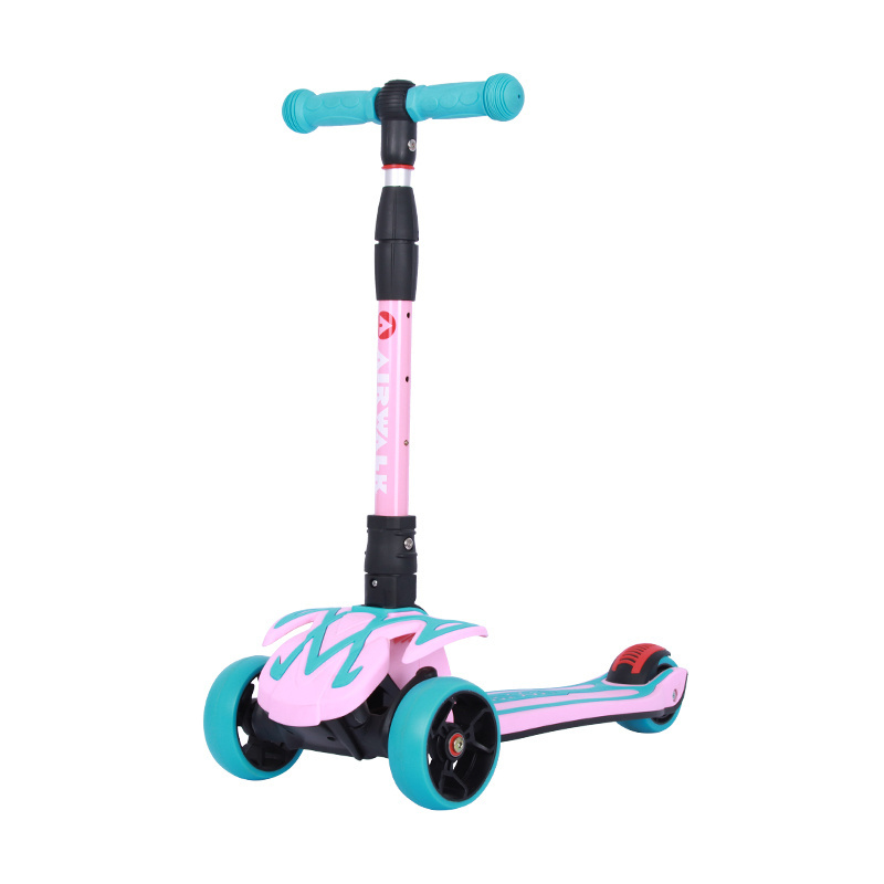 3 Wheels Kids 110mm Big Wheels/rubber Wheels Foldable Foot Kick Scooter 100% Aluminum Adult Scooters