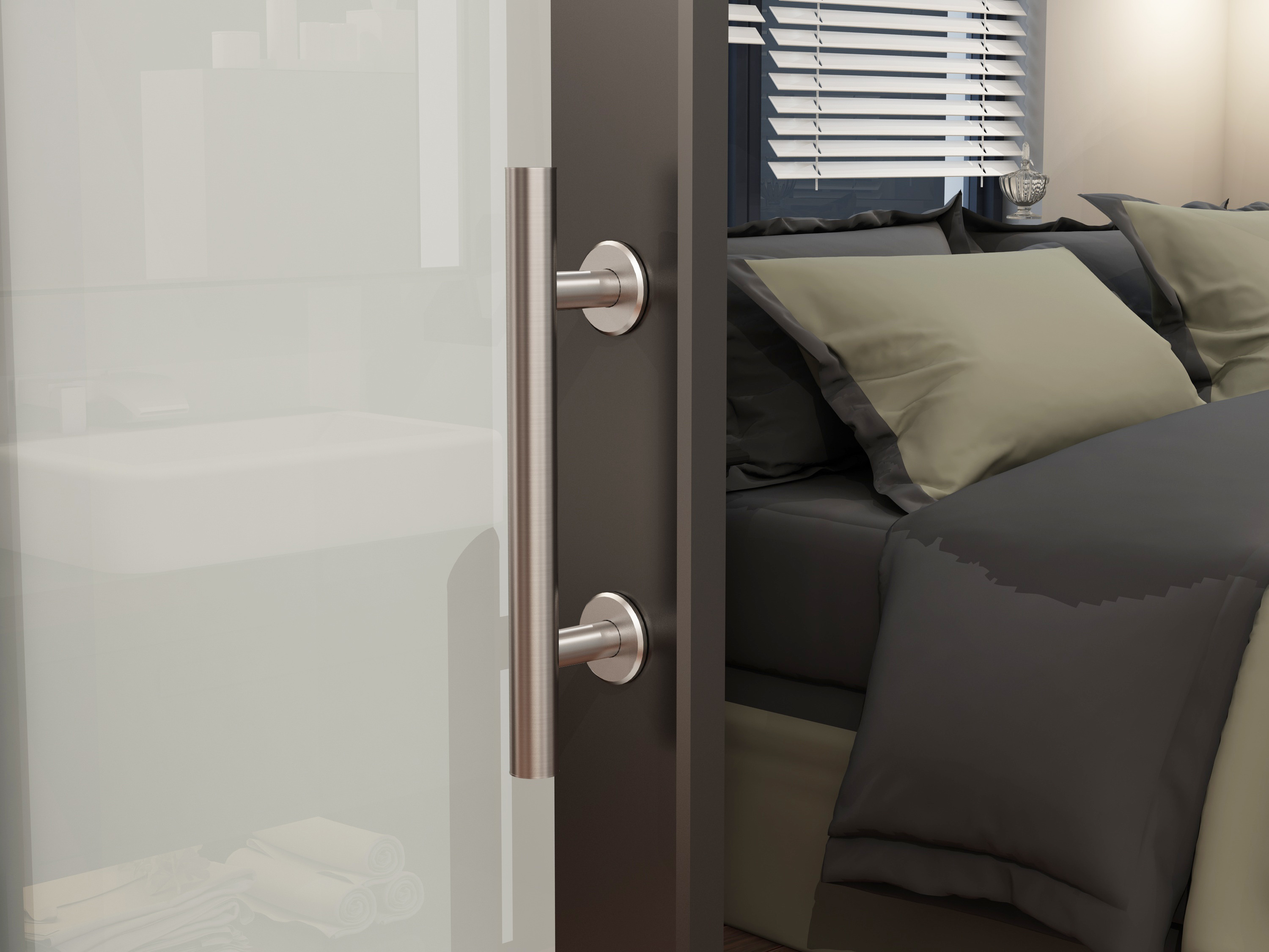 Modern design sliding barn door wheel rail, sliding barn door lock