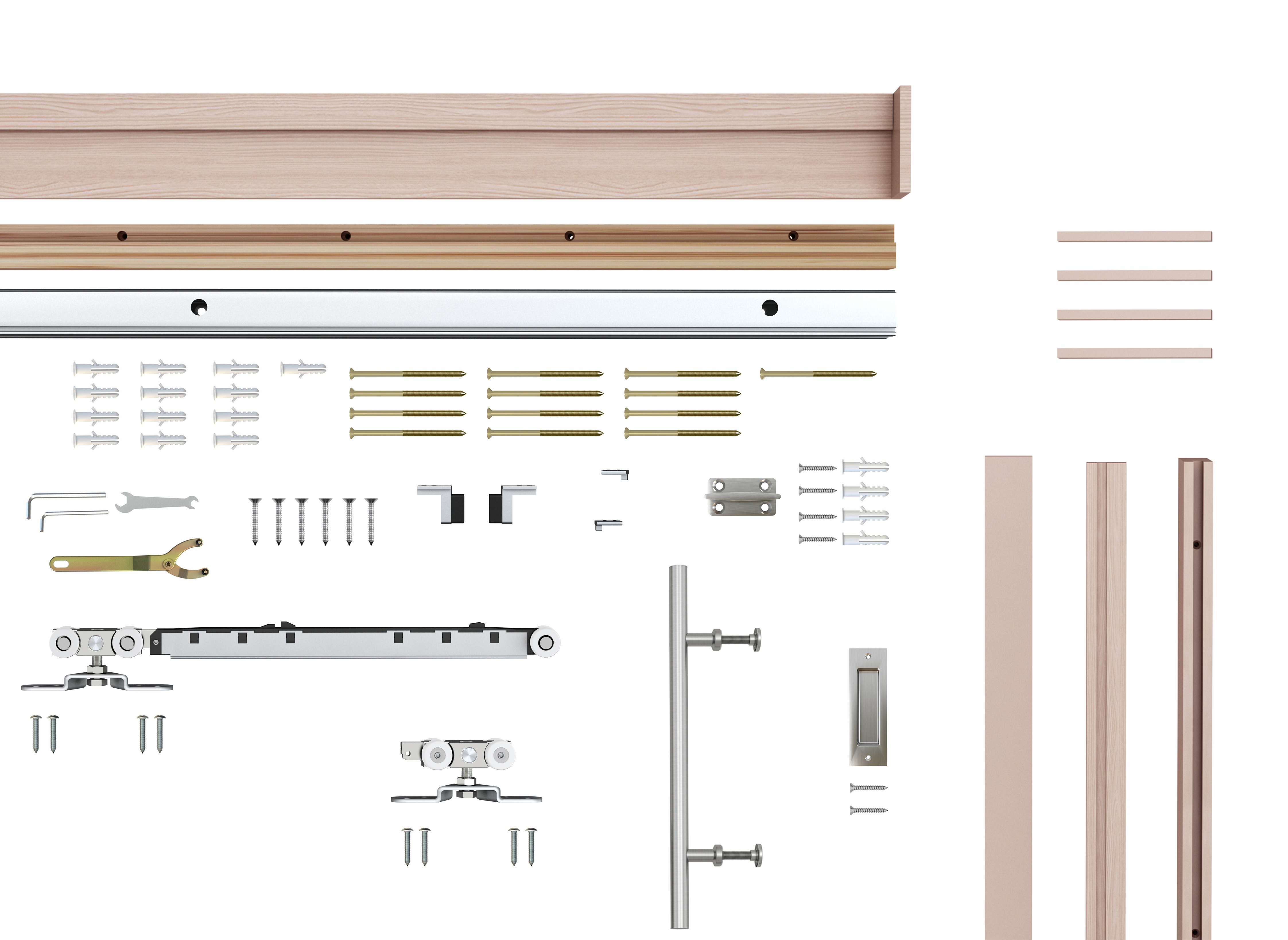 Modern design sliding  door wheel rail, sliding barn door lock