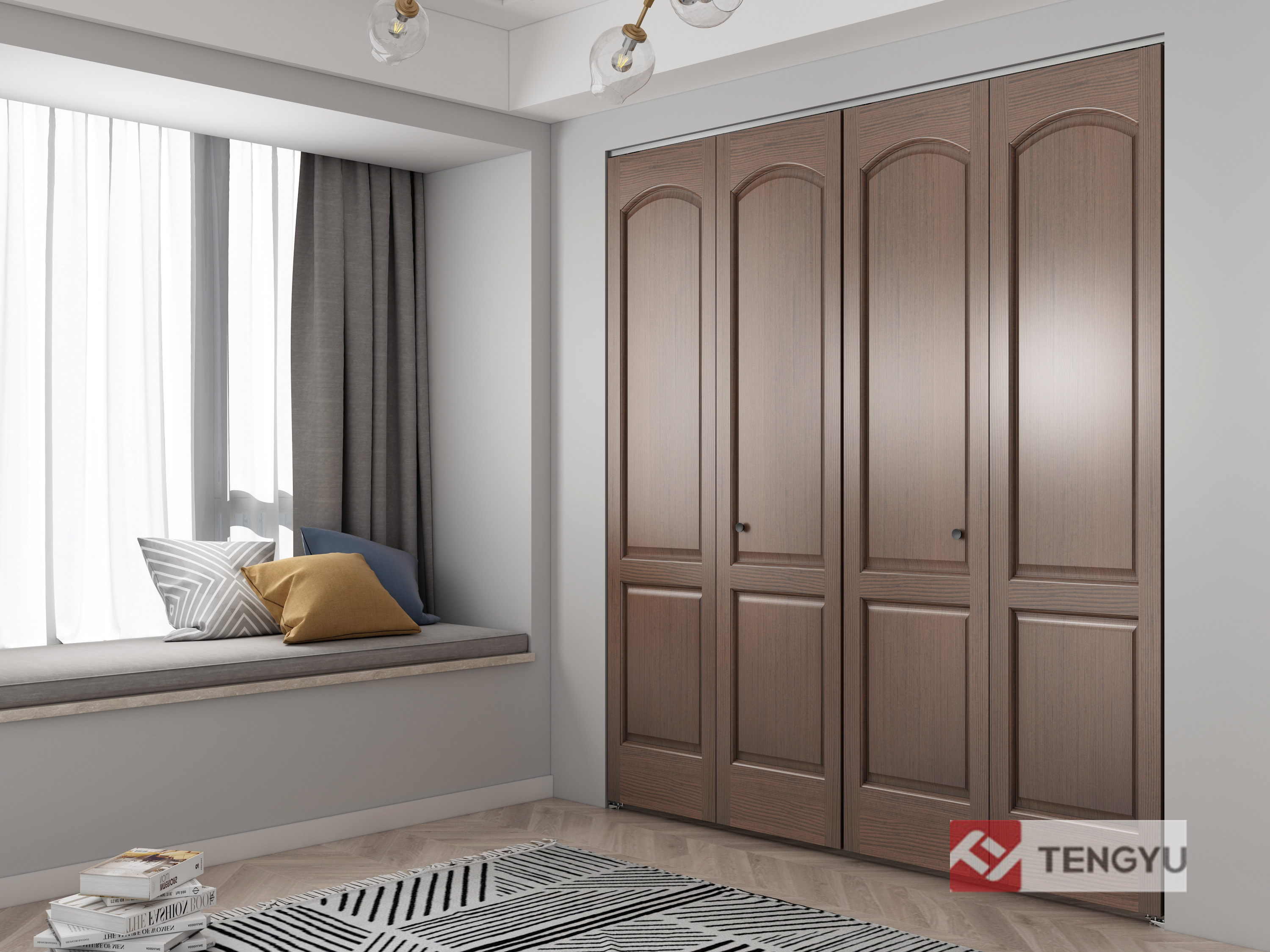 Modern Bi-folding Door Hardware for Closet, Interior Folding Door System