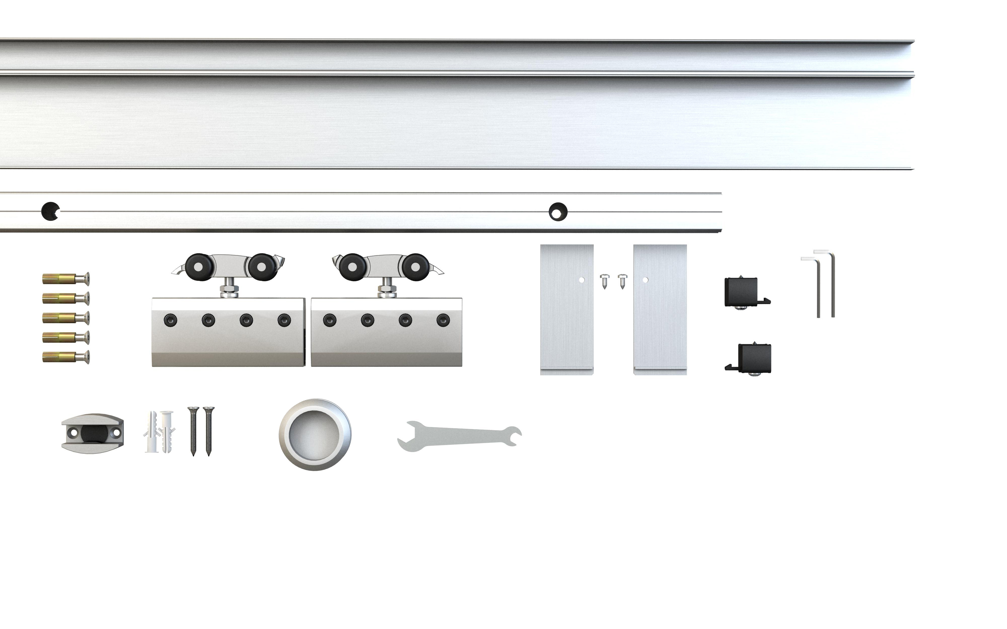 Cheap DIY Aluminum Sliding Glass Railing Profile System Slider Hardware Kits