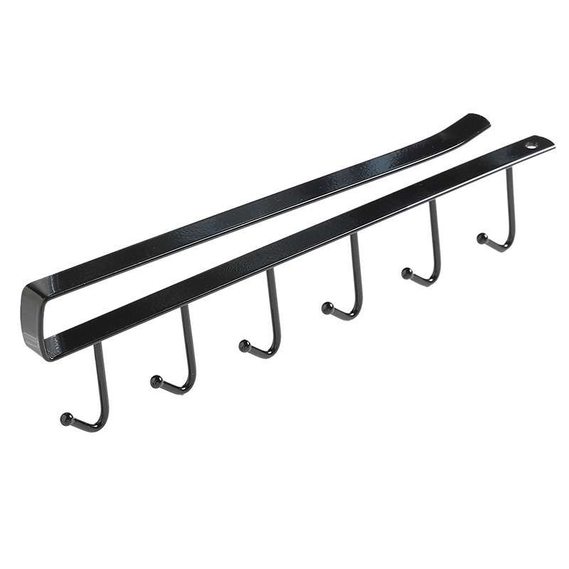 Long row of hook bag hanger behind the door dormitory storage hanger wall storage rack hat storage artifacts