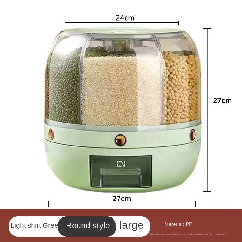 Factory sale 360 Degree Rotating Kitchen Plastic Rice Container Bulk Rice Grain Cereal Dry Food Storage Dispenser