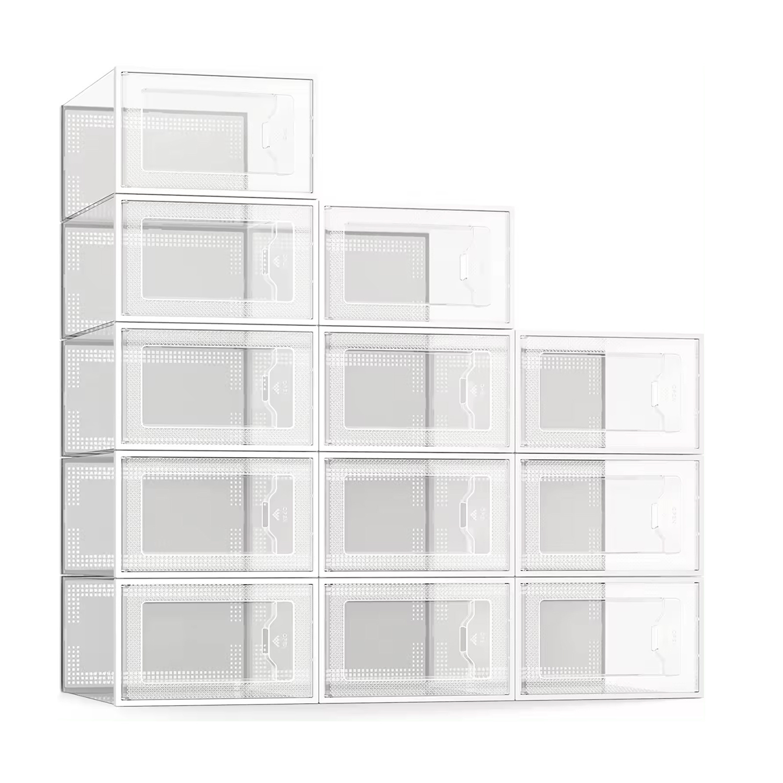 Transparent Plastic Toy Clothes Hat Organizer Containers Rack Shoe Short Boots Storage Bin Box Cabinet for Household