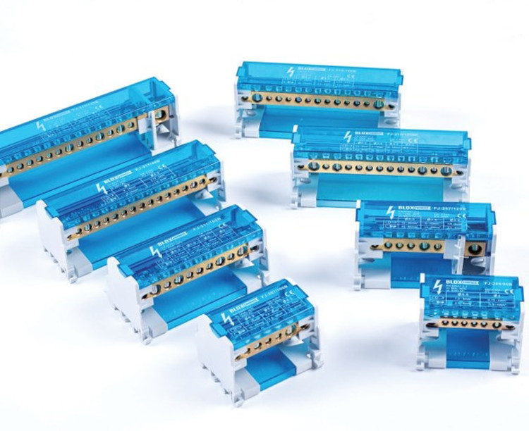 Din Rail Bus Bar Brass Terminal Block  Bus Bar Power Distribution Terminal Block 207,211,215,407,408,411,412,413,415