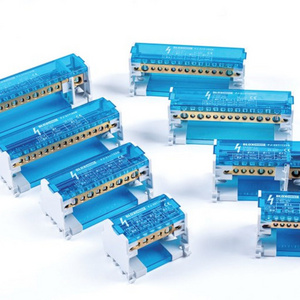 Din Rail Bus Bar Brass Terminal Block  Bus Bar Power Distribution Terminal Block 207,211,215,407,408,411,412,413,415