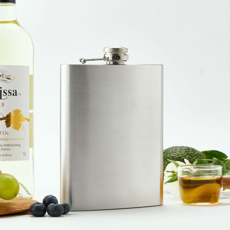 Wholesale Supply 1-10oz Metal Stainless Steel Portable Wine Whiskey Hip Flask