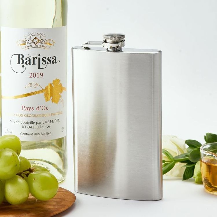 Wholesale Supply 1-10oz Metal Stainless Steel Portable Wine Whiskey Hip Flask