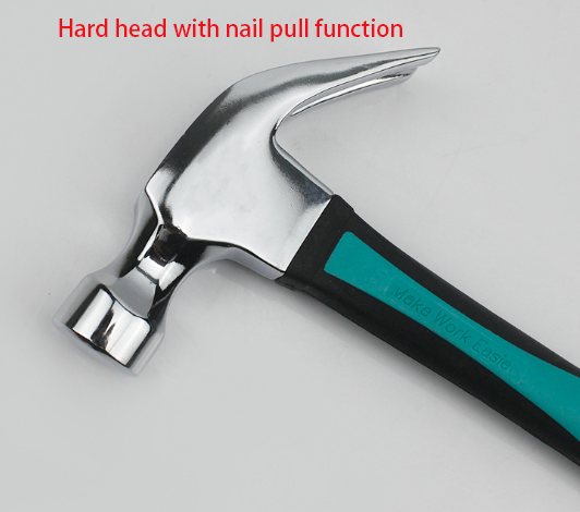 Professional tpr fibreglass  sizes handle Carbon stubby 8 16oz hammer rubber the steel chipping claw hammer