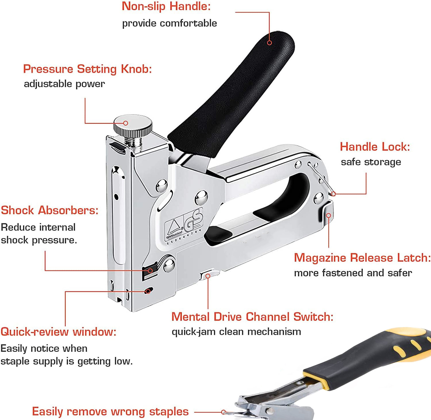 upholstery wood picture frame carpet fabric stapler staples remover pink heavy duty staple guns for wood with staples remover