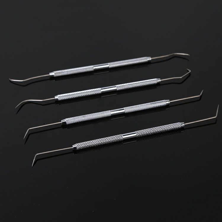 4 pcs  precision double sided Mini Hook tooth dust combo stainless probe pick tool Set