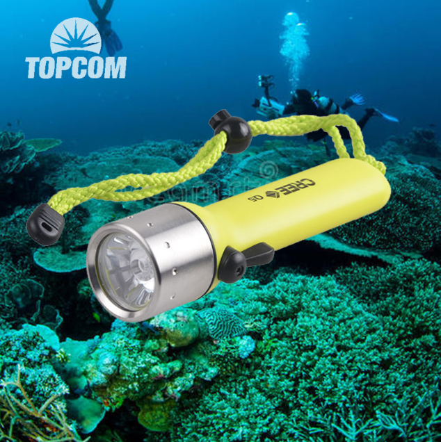 2020 new underwater china 55 lumen diving Light scuba diving led floating torch flashlight