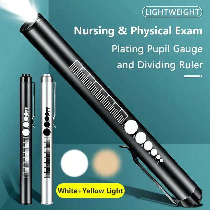 Custom Medical Professionals Nurses Doctor Check Pupil Flashlight USB C Rechargeable Led Pen Torch Light