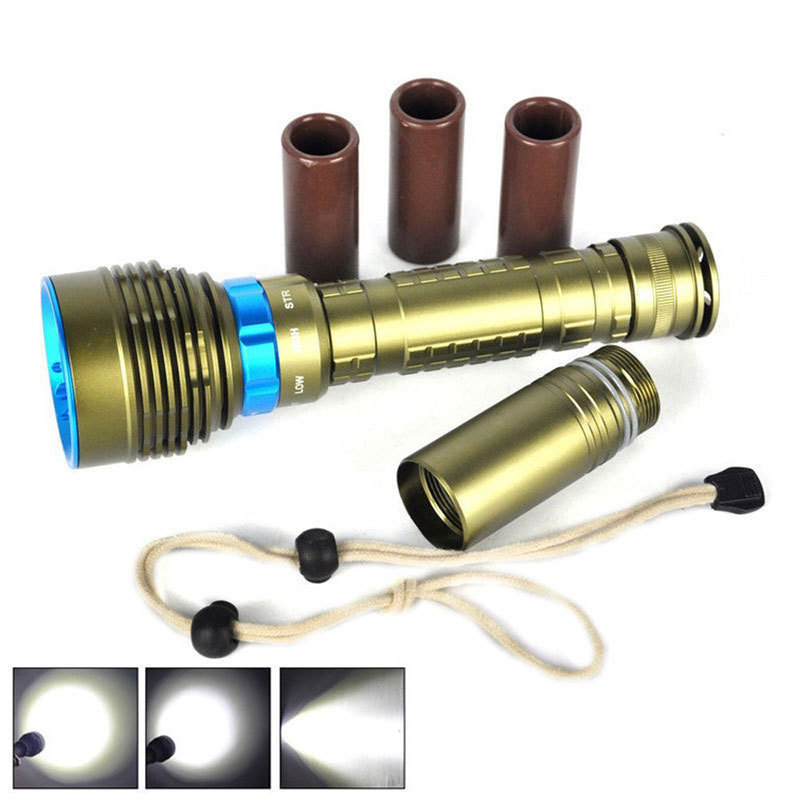 Underwater 7000 lumens Diving Powerful XM-L2 LED Underwater Diving Flashlight