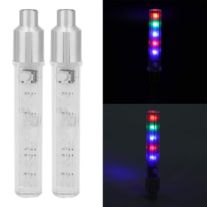 Bike Tyre Valve Lights Colorful LED Gas Nozzle Lights Bicycle Wheel Tire Spoke Safe Lamp