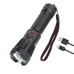 Fast Track 5 Modes Ultra Bright XHP90 LED Tactical USB Chargeable High Power Flashlight Torch