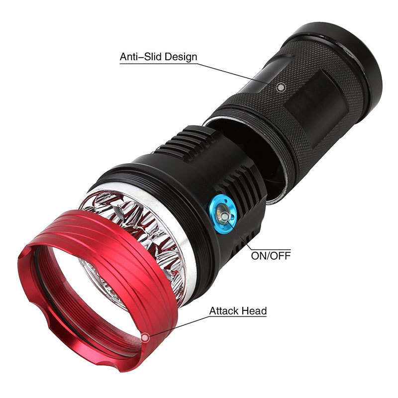 TOPCOM High Quality Tactical Flashlight 5000 Lumens Flashlight Torch