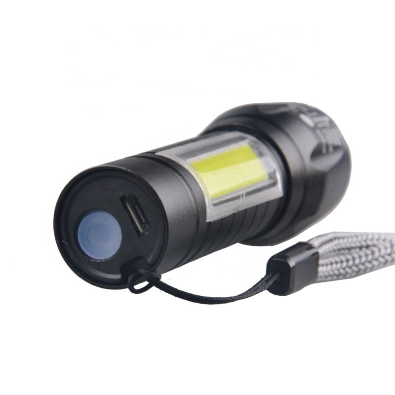 Mini Led USB Rechargeable Flashlight Bulk 3W LED COB Torch Led Flashlight