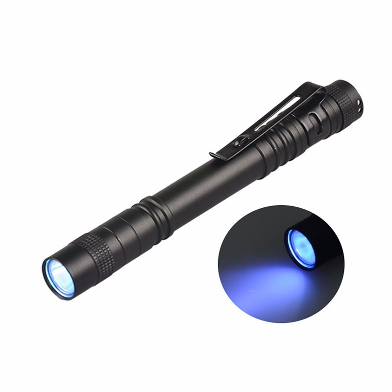 Portable Mini Glue Curing Ultraviolet Light Pen Torch 3W UV LED 395NM Pen Light Flashlight