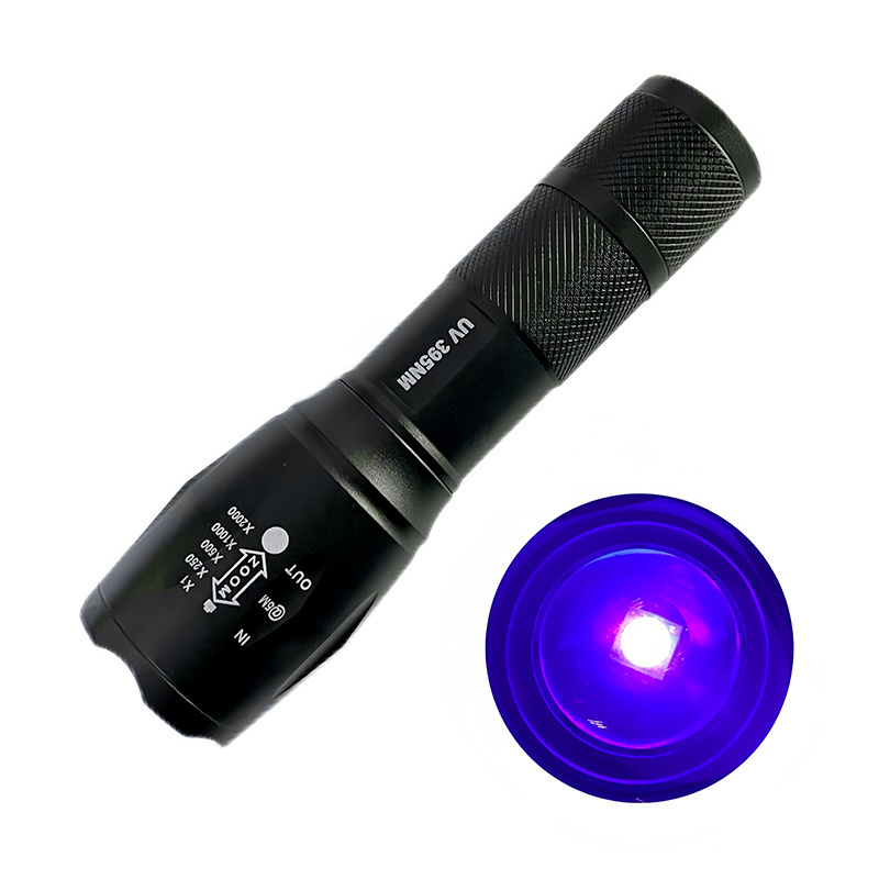 UV LED Flashlight Torch 395nm AAA 18650 Battery  Purple Light Source  UV LED Torch Lamp Lantern