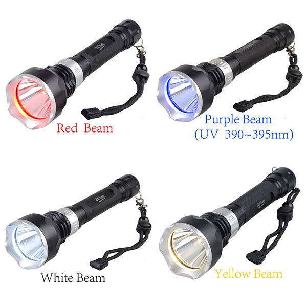 TOPCOM Professional LED Diving Torch Rechargeable Dive Flash Lights 1000m Long Range LED Flashlight