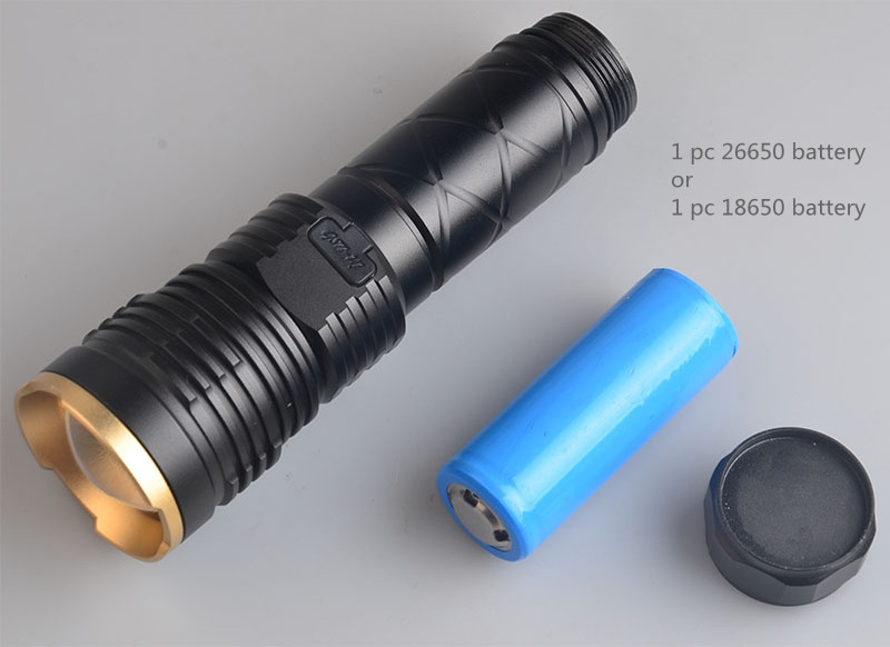 Outdoor Hunting Wide Beam Brightest Xhp50 Zoom Rechargeable 1000Lm Tactical Flashlight