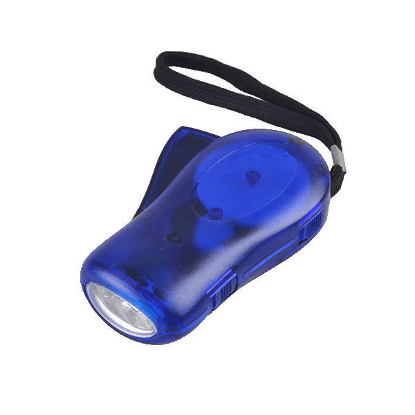 Colorful ABS 3 led hand pressing dynamo flashlight