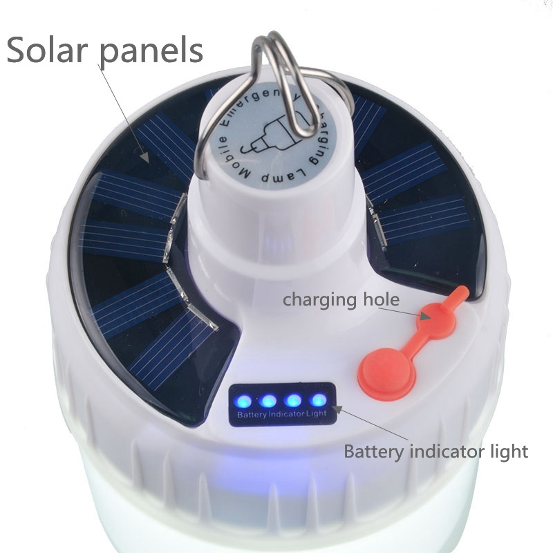 Multifunction Rechargeable Solar Emergency Light Remote Control Energy-saving  LED Solar Emergency Bulb