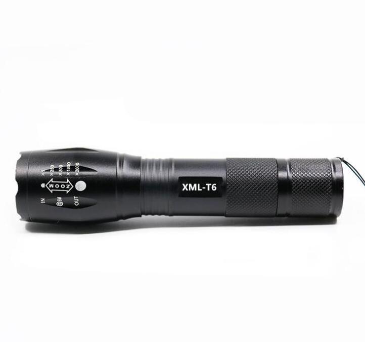 Waterproof T6 LED Torch Lantern Kit G700 Zoom Tactical Flashlight with 18650 Battery & USB Charger