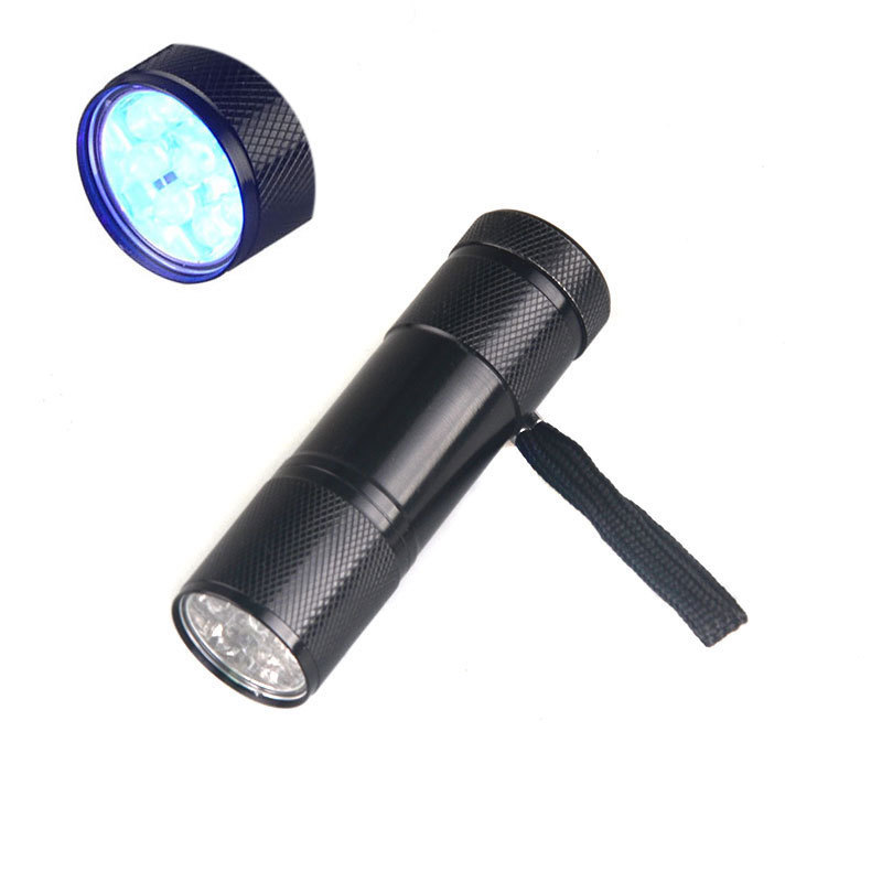 Waterproof Portable Detection Pet Scorpions Powered By 3*AAA Battery 395nm 9 LED UV Flashlight