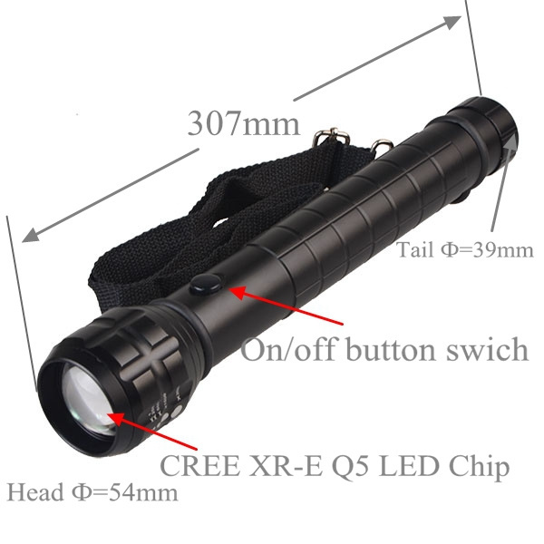 Metal Explosion-Proof Rechargeable LED High Power Torch Waterproof Strong Light Flashlight Multi-functional Torch Light